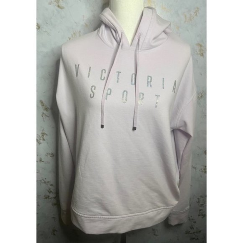 NWOT Victoria's Secret Glitter Text‎ Lilac Hoodie